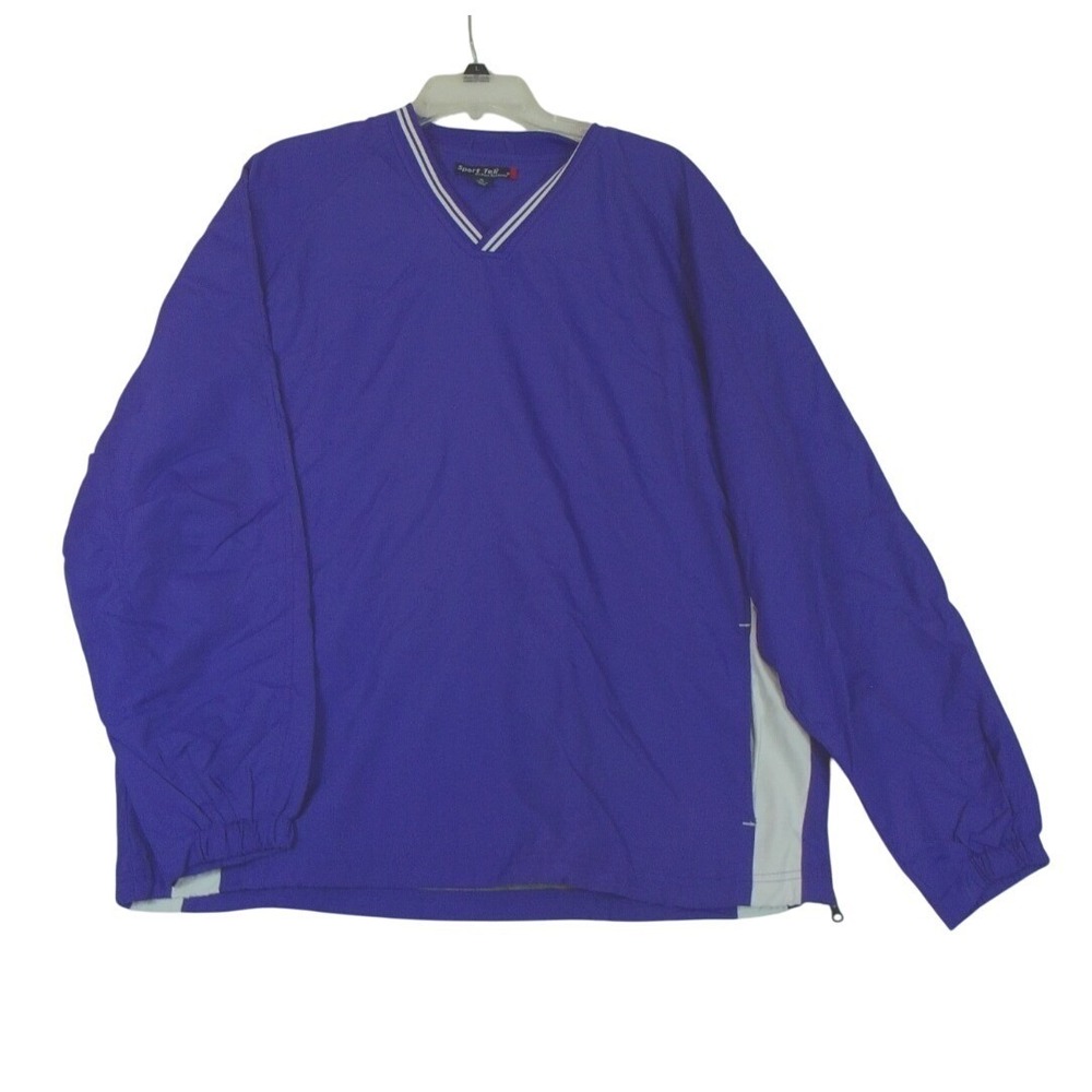 Sport Tek by Port Authority Men's Fleece Lined Long Sleeve Shirt XL Purple